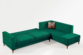 Corner Sofa Dark Green